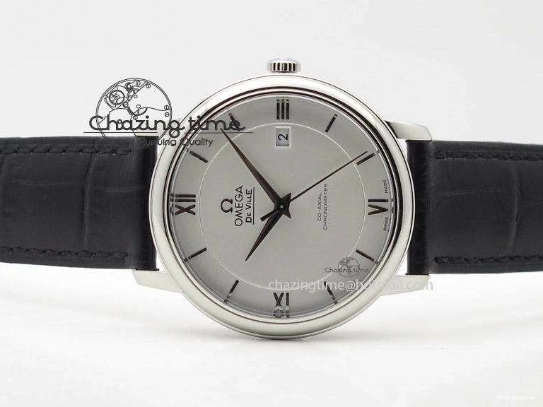 0501 Functional De Ville MK 1:1 Best Edition SS White Dial On Black Leather Strap A 8260